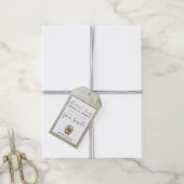 🌿 Tinten groen waterverf kruidensap Cadeaulabel (Met Touw)