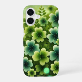 TINTEN GROENE IERSE KLAVER SHAMROCKS iPhone 16 HOESJE