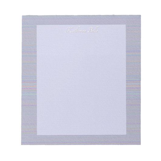 Tinten lavendel horizontale streep textuurlook notitieblok (Voorkant)