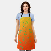 Tinten Oranje Schort (Gedragen)