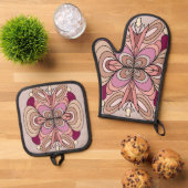 tinten Oven Mitt & Pot Holder Ovenwant & Pannenlap Set (Top down)