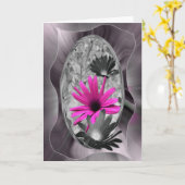 Tinten paars kaart (Gele Bloem)