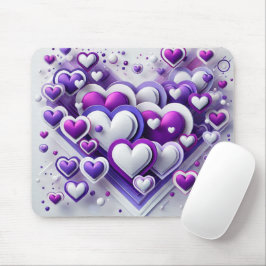 TINTEN PAARS & WITTE VALENTIJN DAG HARTEN MUISMAT