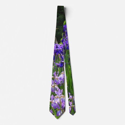 tinten Paarse irissen Stropdas (Voorkant)