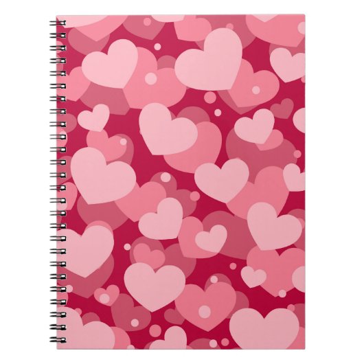 TINTEN RODE WATERVERF LIEFDE HARTEN NOTITIEBOEK (Voorkant)