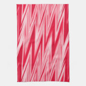 Tinten rood abstract zigzagpatroon theedoek (Verticaal)