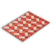 TINTEN ROOD ROZE GOUD  VALENTIJN PATROON NOTITIEBOEK (Linkerzijde)