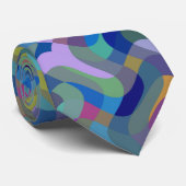 tinten roze, blauw, groen en geel stropdas (Opgerold)