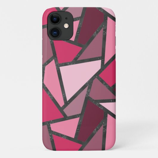 Tinten roze gebrandschilderd glas patroon Case-Mate iPhone case (Achterkant)