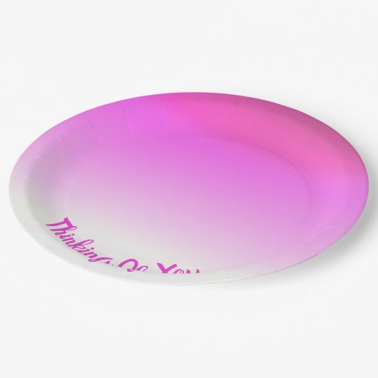 tinten roze papieren bordje (Gekanteld)