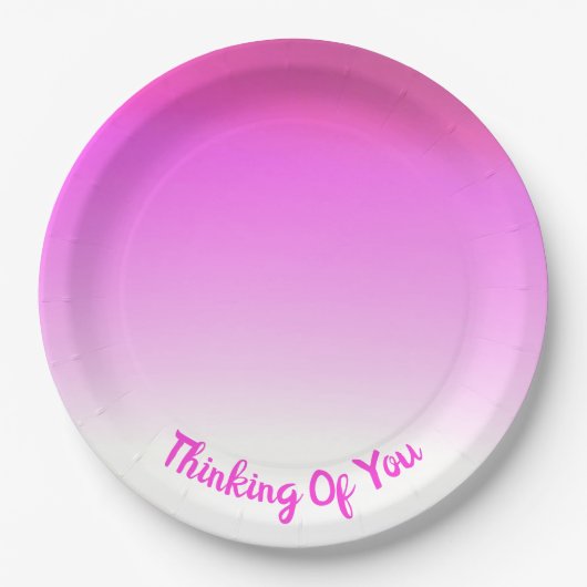 tinten roze papieren bordje (Voorkant)