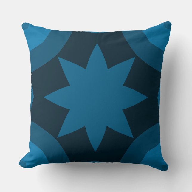 Tinten van Blauw Big Bold Kussen (Voorkant)