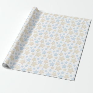 TINTEN VAN BLAUW EN TAN STERREN CADEAUPAPIER