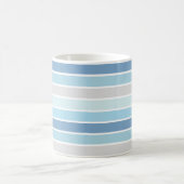 Tinten van Blauw Gestreepte Koffiemok (Center)