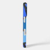 Tinten van blauw glas-in-lood patroon Case-Mate iPhone case (Achterkant / Rechts)