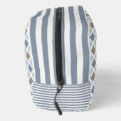 TINTEN VAN BLAUW GROEN & GRIJS PLAID PATROON TOILETTASJE (Rechts)