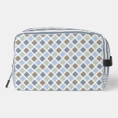 TINTEN VAN BLAUW GROEN & GRIJS PLAID PATROON TOILETTASJE (Achterkant)