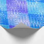 Tinten van blauw Koel Opgewekt Diamantpatroon Borr Cadeaupapier (Hoek)