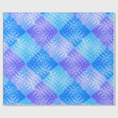 Tinten van blauw Koel Opgewekt Diamantpatroon Borr Cadeaupapier (Vlak)