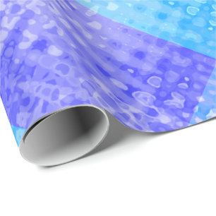 Tinten van blauw Koel Opgewekt Diamantpatroon Borr Cadeaupapier