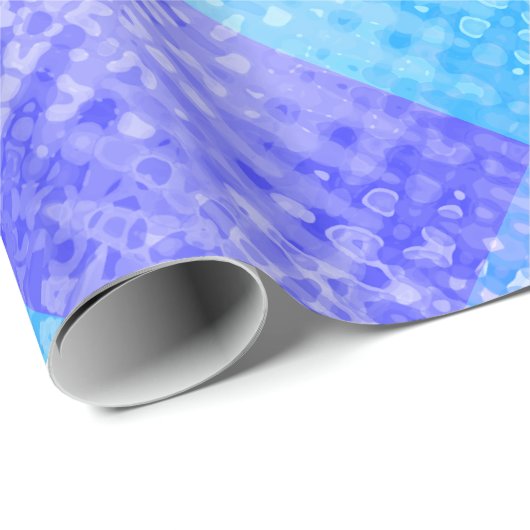 Tinten van blauw Koel Opgewekt Diamantpatroon Borr Cadeaupapier (Rol Hoek)