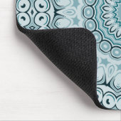Tinten van blauw nautisch mandala-ontwerp muismat (Hoek)