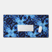Tinten van Blauw Polynesisch Patroon Bureaumat (Keyboard & Muis)