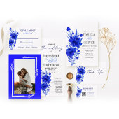 Tinten van blauw Save the Date Briefkaart