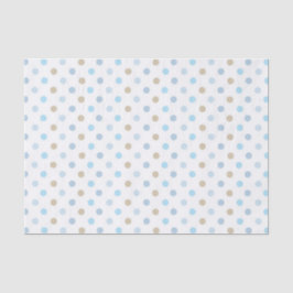 TINTEN VAN BLAUW & TAN POLKA STIPPEN TISSUEPAPIER