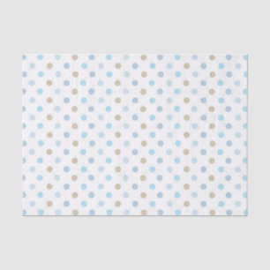 TINTEN VAN BLAUW & TAN POLKA STIPPEN TISSUEPAPIER