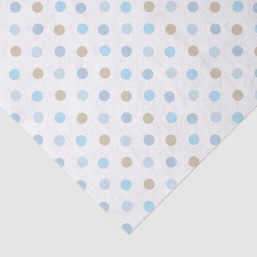 TINTEN VAN BLAUW & TAN POLKA STIPPEN TISSUEPAPIER (Detail)