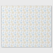 TINTEN VAN BLAUW & TAN STERREN CADEAUPAPIER (Vlak)