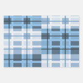 tinten van blauw traditioneel geometrisch patroon inpakpapier vel (Voorkant)