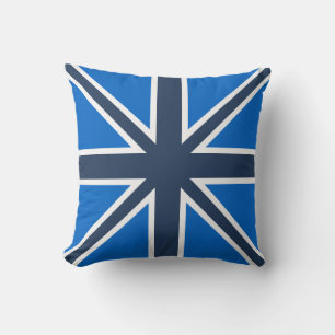 Tinten van Blauw Union Jack Kussen