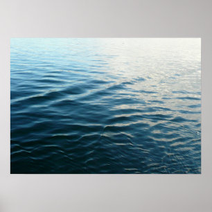 Tinten van Blauw Water Abstracte Natuurfotografie Poster