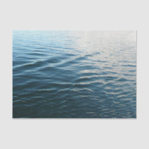 Tinten van Blauw Water Abstracte Natuurfotografie Tissuepapier