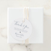 Tinten van blauw waterverfwas bedankjes labels (In situ)