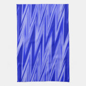 Tinten van blauw zigzagpatroon theedoek (Verticaal)