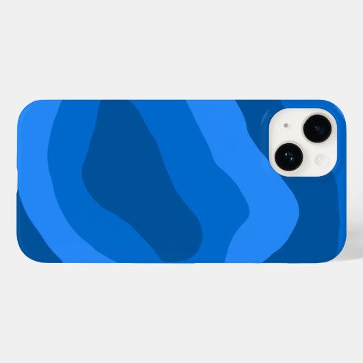 tinten van blauwe abstracte kunst Case-Mate iPhone case (Achterkant (horizontaal))