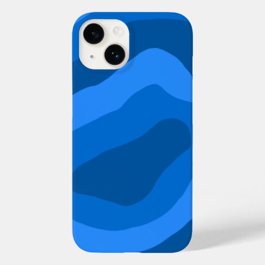 tinten van blauwe abstracte kunst Case-Mate iPhone case (Achterkant)