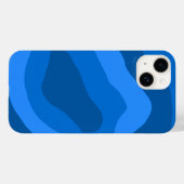 tinten van blauwe abstracte kunst Case-Mate iPhone case (Achterkant (horizontaal))