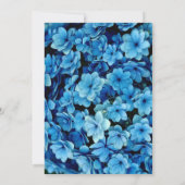 Tinten van Blauwe Aquarel Hydrangea Bachelorette Kaart (Achterkant)