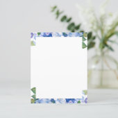 Tinten van Blauwe Bloemen Briefhoofd (Staand voorkant)