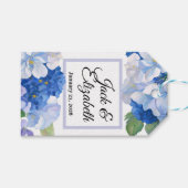 Tinten van Blauwe Bloemen Cadeaulabel (Voorkant (Horizontaal))