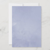 Tinten van Blauwe Bloemige Doop Kaart (Achterkant)
