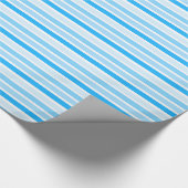 Tinten van Blauwe Gestreepte Cadeaupapier (Hoek)