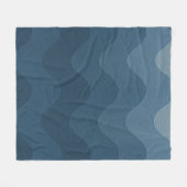 Tinten van Blauwe Golven Fleece Deken (Voorkant (Horizontaal))