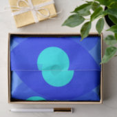 Tinten van blauwe moderne abstracte fractal kunst tissuepapier (Geschenk)