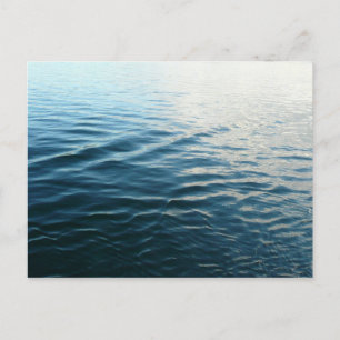 Tinten van Blauwe Water Abstracte Natuurfotografie Briefkaart