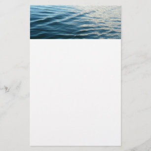 Tinten van Blauwe Water Abstracte Natuurfotografie Briefpapier